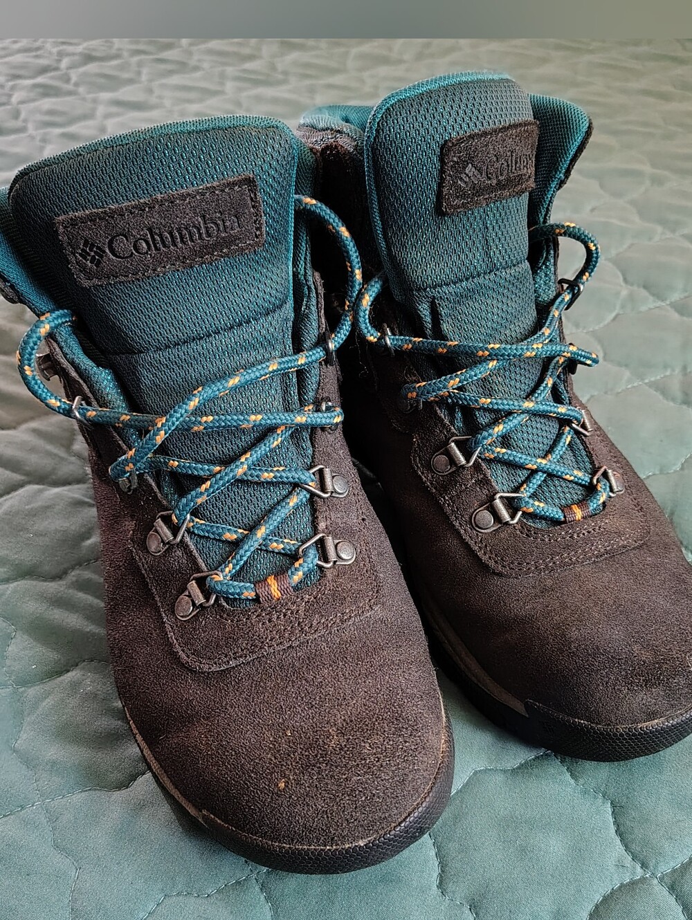 Columbia Women's Teal and Black Waterproof Hiking Boots